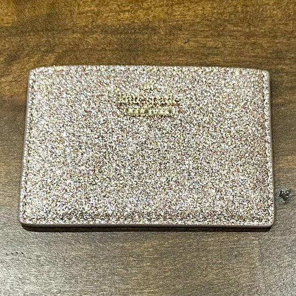 kate spade Handbags - Kate Spade New York - Pink Glitter Bug Card Holder